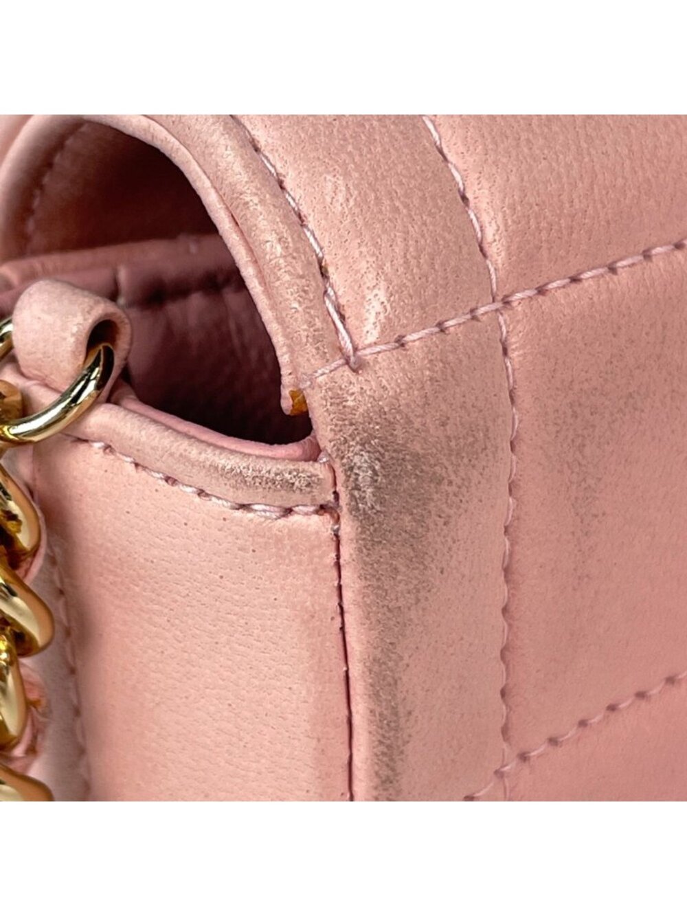 Chanel Shoulder Bag CC Logo Leather Pink - Picture 8 of 15